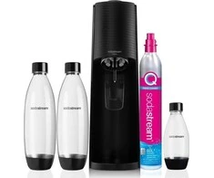 Gazuotų gėrimų gaminimo aparato SodaStream Terra rinkinys, juodas