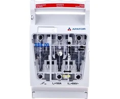 Saugiklio jungiklio skyriklis 160A RBK 00 V /V formos gnybtas 4-95mm2/ 63-823333-131