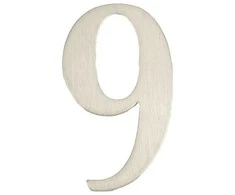 Haushalt Durų numeris „9“, nerūdijantis plienas, 62 mm