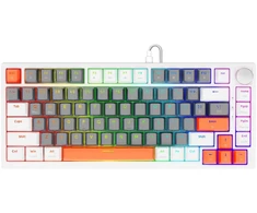 Savio ASTRAL Baltas JADE 3 COLOURS klaviatūra Gaming USB QWERTY US International