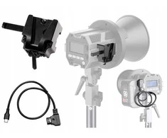 Savio COLBOR V formos baterijų adapteris + D tipo į USB-C kabelis, skirtas CL-60, CL-60R, CL-100X lempoms