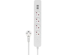 Savio LZ-124 lizdai 3xUSB-A greito įkrovimo 1.5m