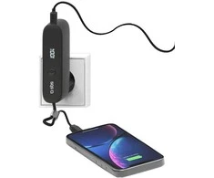 SBS Hybrid PD 20W 5000mAh išorinė baterija su įmontuotu laidu ir sulankstomu kištuku - Juodas