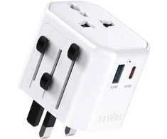 SBS TEADAPTUSBTCUNI USB-C USB-A universalus kelioninis adapteris - Baltos