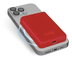 SBS 5000 mAh belaidis magnetic Power Bank raudonos spalvos