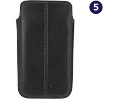 Dėklas SBS Trust Leather Sleeve Universal Case 7 - 12.5 cm Juodas