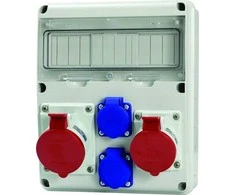 Scame Paviršiniai konstrukciniai skirstomieji įrenginiai 2x16A/5P 2x230V 11 modulių IP44-54 Enerbox Scame 633.1122 pilka