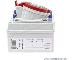 Scame Paviršinis konstrukcinis skirstomasis skydas 1x16A/5P 2x230V IP44 E-Box Scame 686.122 pilka