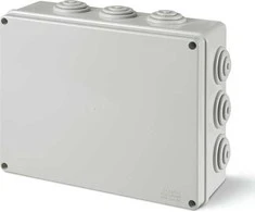 Scame Scabox 685.006 ant paviršiaus montuojama instaliacinė dėžutė 150X110X70mm su IP55 riebokšliais, pilka