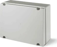 „Scame“ virštinkinė dėžutė, hermetiška IP56, 240x190x125mm, be kabelių įvadų, „Scabox 686.408“, pilka