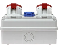 „Scame“ virštinkinis pastato paskirstymo skydas 2X32A/5P 2X230V 11 modulių IP44-54 „Enerbox Scame 633.3322“ pilkas