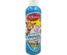 Schemat Inspiria dekoratyviniai dažai su blizgučiais, 250 ml, mėlyni