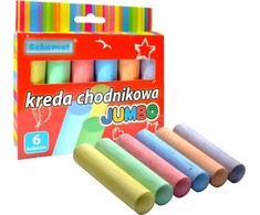 Schemat JUMBO ROAD CHALK OP. 6 vnt., be dulkių, didelis