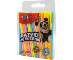 Schemat Inspira inSpiria skaičiavimo lazdelės, apvalios, 8 cm, 100 vnt, spalvingos, lavinančios