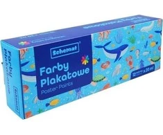 Schemat Plakatiniai dažai 20ml 12 spalvų