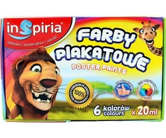 Plakatų dažai Schemat, 6 spalvų rinkinys, 20 ml