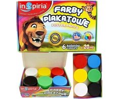 Plakatų dažai Schemat, 6 spalvų rinkinys, 20 ml