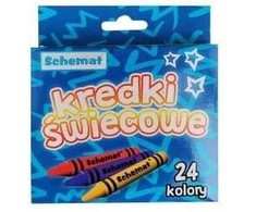 KREDKI ŚWIECOWE 24 ŻYWE KOLORY SCHEMAT SZKOLNE DLA DZIECKA WYTRZYMAŁE