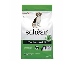 Schesir Original, sausas maistas, šuniui, ėriena, 3kg, maišelis, suagusiems vidutinio dydžio veislėms