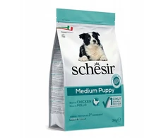 Schesir Original, sausas maistas, šuniukams, vištiena, 3kg, maišelis, dla vidutinio dydžio veislėms