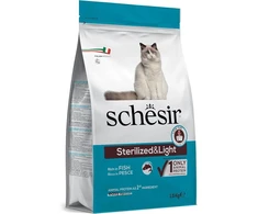Schesir sausas maistas katei su rybami, 1,5kg, maišelis, po sterylizacji i lekkostrawna