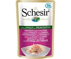 Agras Pet Foods Drėgnas Kačių Maistas - Schesir Vištiena Želė Su Kumpiu, 50g