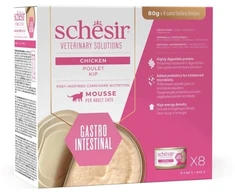 Schesir Veterinary Solutions Gastro intestinal, karma mokra, katei, vištiena, mus, 8x80g, puszka, Opak (SR-3123)