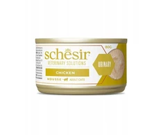 Schesir Veterinary Solutions Urinary, karma morka, katei, vištiena, mus, 8x80g, puszka, pakuotė (SR-3147)