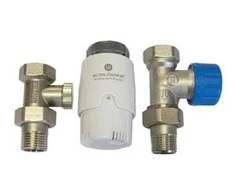 Schlosser Tiesios jungties rinkinys + termostatinė balta galvutė - 602200010