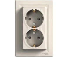 Schneider Electric montavimo lizdas Asfora dvigubas schuko kremas (EPH9900123)