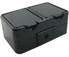 Schneider Electric Kedro hermetiškas dvigubas lizdas su/iš 16A IP44 juodas Nt-230H (NT230H05)
