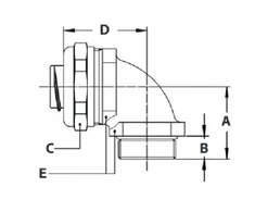 Schneider Electric Anaconda tipo FCC DN 32 IP65 90 M32x1,5 712.932.4 grandinių įvorė