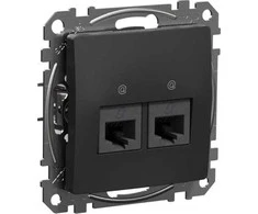 Schneider Electric GN.KOMP.2XRJ45 6UTP Juodas ANTIS SIŪLO DES