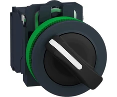 Schneider Electric Harmony XB5 Plokščias plastikinis jungiklis. juodas fi30 2 padėčių stabilus 1Z + 1R XB5FD25
