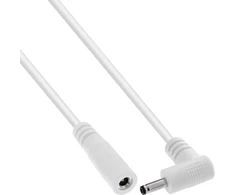 Schneider Electric InLine® DC prailginimo kabelis, kampuotas kištukas, 3,5 x 1,35 mm, baltas, 2 m