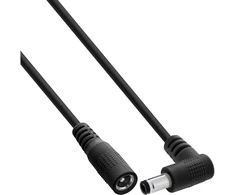Schneider Electric InLine® maitinimo laidas DC prailginimo kabelis, kampinis kištukas, 5,5 x 2,5 mm, juodas, 2 m