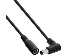 Schneider Electric InLine® maitinimo laidas DC prailginimo kabelis, kampuotas kištukas, 5,5 x 2,1 mm, juodas, 5 m