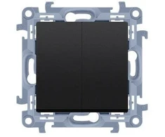 Schneider Electric Kontak Simon KONTAKT SIMON 10 MODUŁ JUODA MAT ŁĄCZNIK UNIWERSALNY 2X ZACISKI ŚRUBOWE 10AX 250V