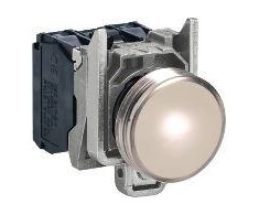 Schneider Electric Signalinė lemputė 22mm, balta 230- 240V, kintamA LED (XB4BVM1)