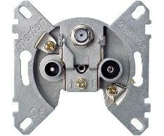 Schneider Electric Merten antenos lizdas trigubas R / TV / SAT galutinis (MTN466097)
