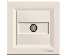 Schneider Electric ASFORA TV galutinis antenos lizdas 1dB kreminis - EPH3200123