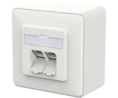 Schneider Electric Lizdas IDC METZ CONNECT E-DAT C6A, 2 porty, AP, balta (spalva sygnalizacyjny) (26.11.0585)