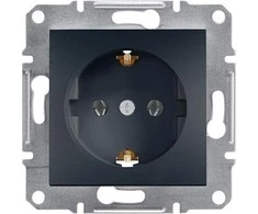Lizdas Schneider Electric Asfora EPH2900171, įžemintas lizdas, IP20, juodas