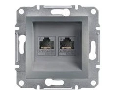 Schneider Electric Asfora kompiuterių lizdai 2 x RJ45 katė. 6 UTP be rėmelio (EPH4800162)