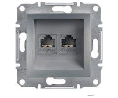Schneider Electric Asfora kompiuterių lizdai 2 x RJ45 katė. 5E UTP be rėmelio (EPH4400162)