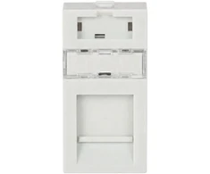 Schneider Electric Prancūziško stiliaus Solarix modulis, 22,5 x 45 mm, skirtas 1 kertiniam akmeniui tiesiai baltas SXF-M-1-22,5-WH-P