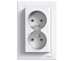 Schneider Electric Dvivietis lizdas su balta - EPH9800221