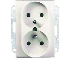 Schneider Electric Dvivietis lizdas 16A satino - SDN2800968