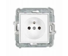 Schneider Electric Karlik Elektrotechnik IGP-1z ICON Vieno lizdo mechanizmas su įžeminimu 2P+Z (be srovės kelio sklendių) baltas IGP-1z