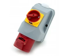 Schneider Electric N010TRG Fiksuotas maitinimo lizdas kombinuotas 16A/5P + pagrindinis jungiklis, ELS Elektrotechnika, N010TRG